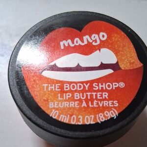 The Body Shop Mango Lip Butter - Orange Red Tin